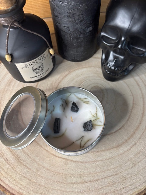 Bougie "Nettoyage" Tourmaline Noire, Santal