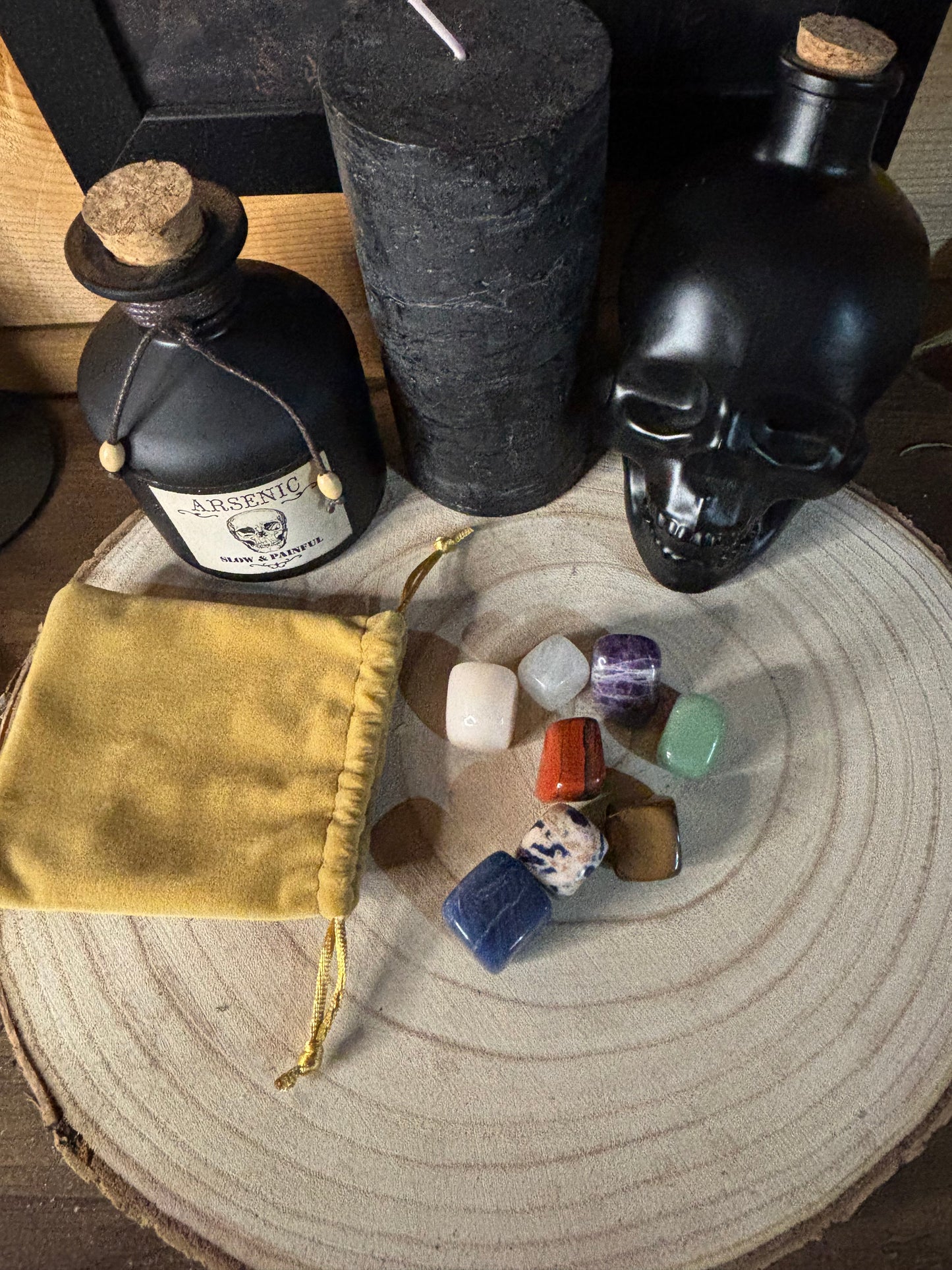 Pochon avec les Pierre des 7 Chakras