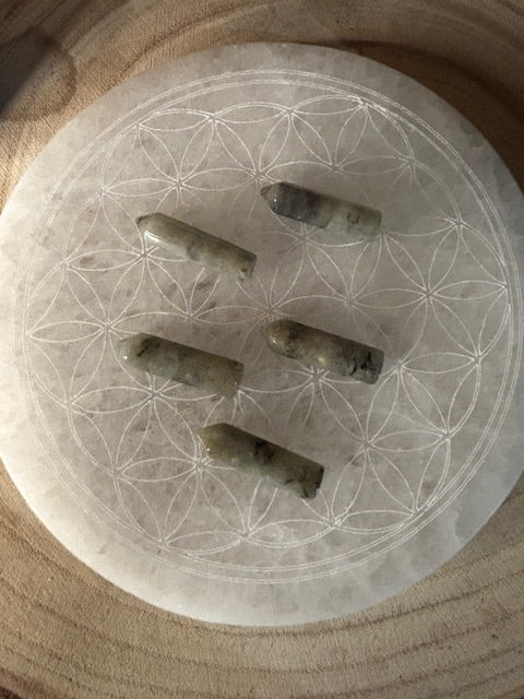 Pointe Polie Labradorite 30 mm