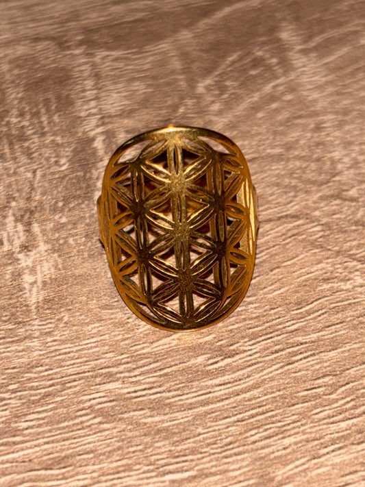 Fleur de Vie bague réglable