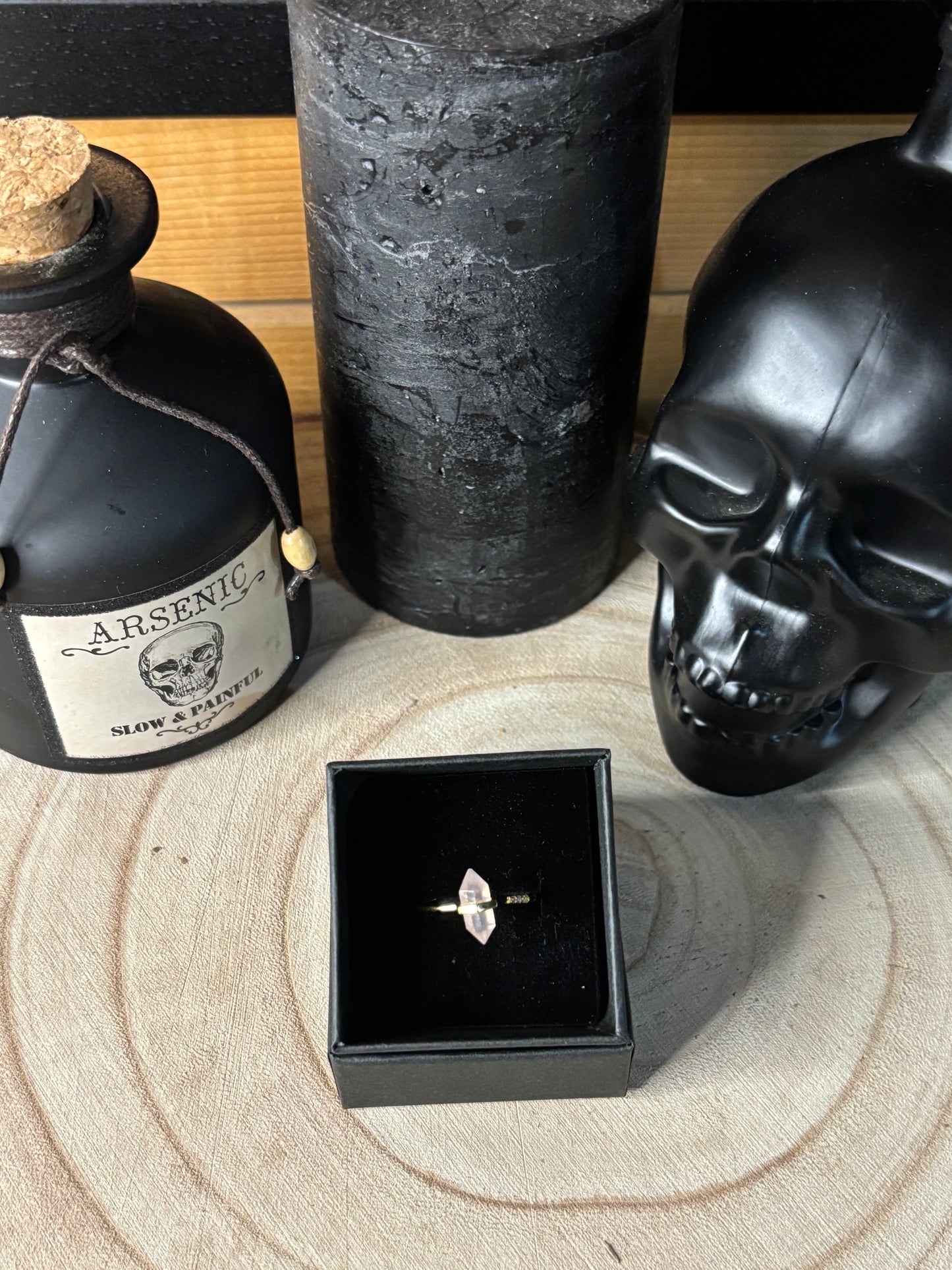 Bague or Quartz Rose