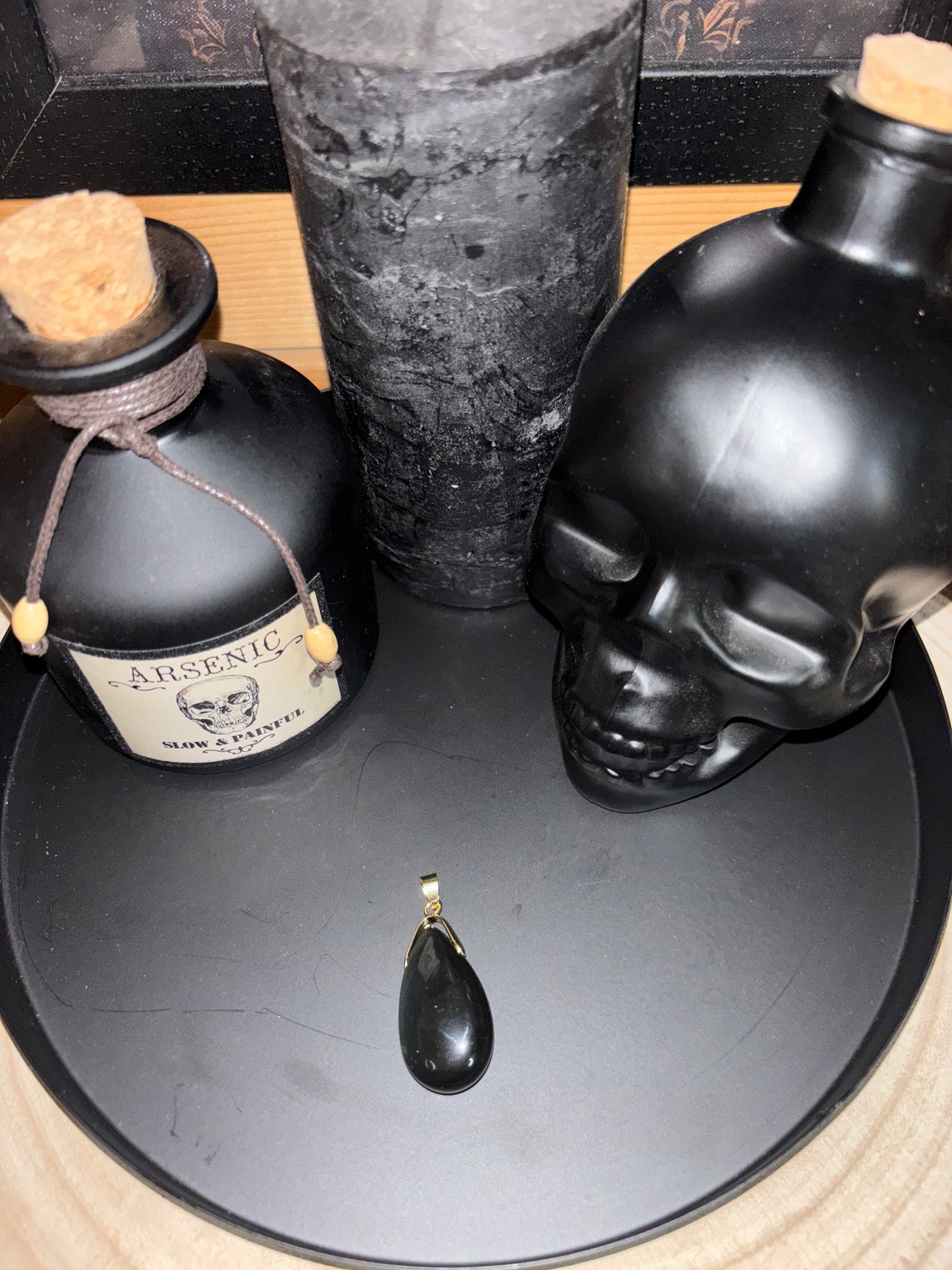 Pendentif Goutte Obsidienne