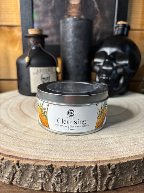 Bougie "Nettoyage" Tourmaline Noire, Santal