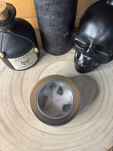 Bougie "Nettoyage" Tourmaline Noire, Santal