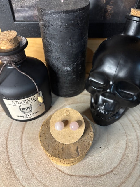 Boucle d'Oreille Quartz Rose