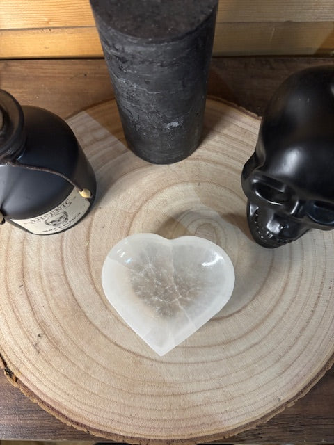 bol Sélénite Coeur