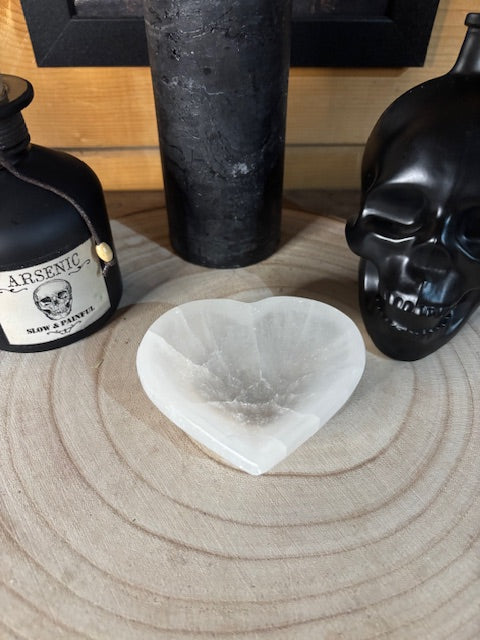 bol Sélénite Coeur
