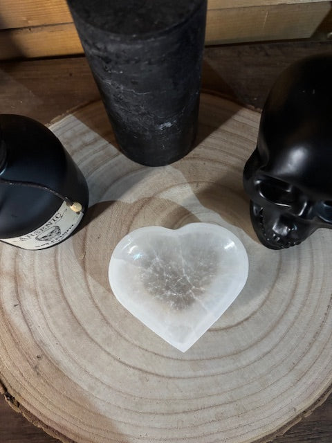 bol Sélénite Coeur