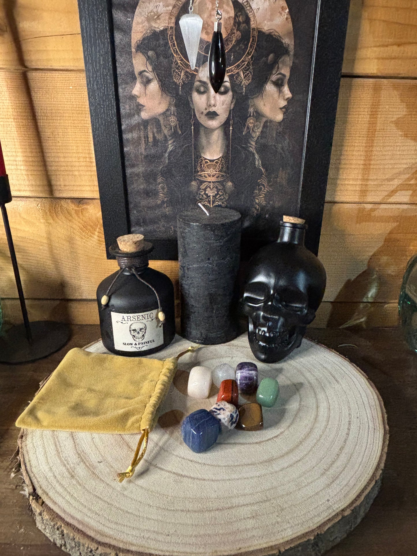 Pochon avec les Pierre des 7 Chakras