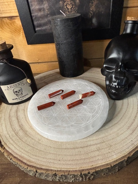 Pointe PolieJaspe Rouge 30 mm