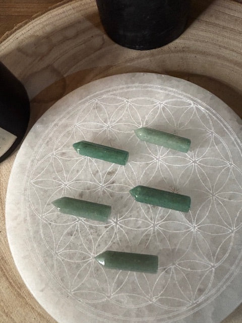 Pointe Polie Aventurine 30 mm